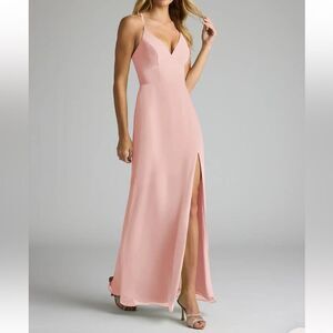 AZAZIE BECCA Rosette Sheath V-Neck Chiffon Dress New With Tags Size A4